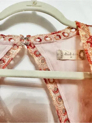 Altar'd State Peach Lace-Embroidered Maxi Dress thumbnail 4