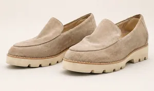 Vionic Kensley Loafers Women’s Size 7.5 Taupe Suede Lug Sole Comfort Shoes thumbnail 1