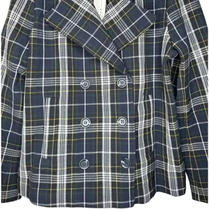 Anthropologie Current Air Plaid Double Breasted Coat Medium thumbnail 6