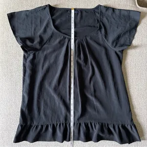 Gap Womens Black Short Sleeve Blouse Size M thumbnail 7