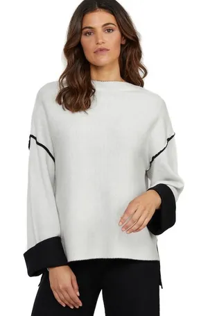 Badgley Mischka Double‎ Faced Sweater Knit Top Size Large thumbnail 1