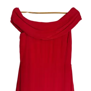 Lovers + Friends Revolve Red Off the Shoulder Side Slit Cocktail Maxi Gown S thumbnail 3