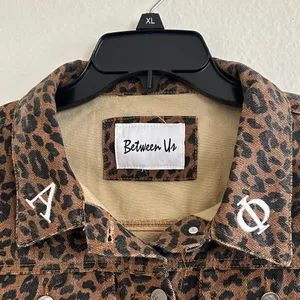 Leopard Print Jean Jacket Brown Size M thumbnail 2