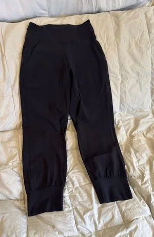 lululemon navy Black leggings Size 2 With Banded Bottom thumbnail 1
