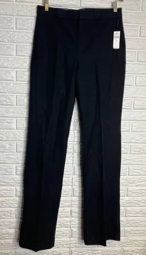 Gap High Rise Slim Boot Pants Women 10 Tall Black NWT Stretch Workwear thumbnail 1