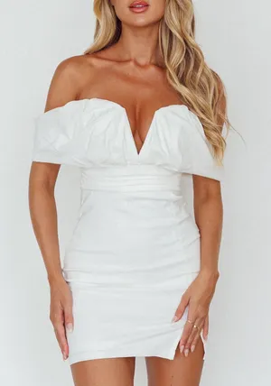 SELFIE LESLIE Oui Madame Off The Shoulder Mini Dress thumbnail 1