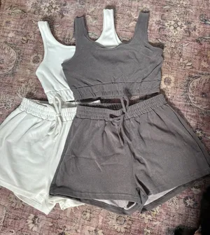 SHEIN Grey and White Matching Lounge Sets thumbnail 1