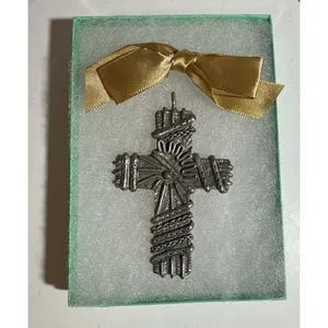 Mancle Pewter Cross Pendant Ornament Made in USA Gift Boxed thumbnail 3