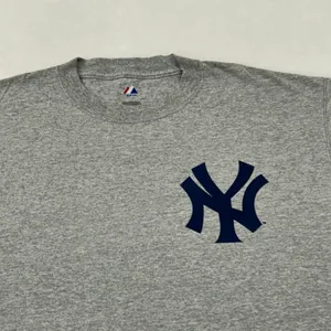 Majestic New York NY Yankees Mark Teixeira #25 MLB Gray Jersey Tee Shirt Adult size L thumbnail 4
