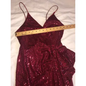 Cocktail Dress Size S Red Sparkle Sequined Party Cocktail Disco Wedding Guest thumbnail 4