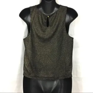 She + Sky black and gold sparkle crop Top Large thumbnail 6