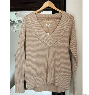 Aerie V Neck Sweater Cozy Lounge NEW thumbnail 2