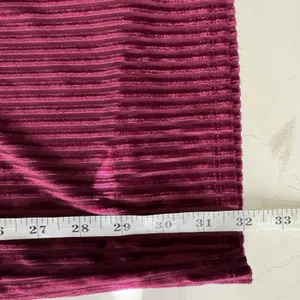 Forever 21 Velvet Dress S Burgundy Ribbed Bodycon Mini Long Sleeve Open Back NWT thumbnail 11