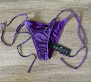 triangl swimwear Purple Shimmer String Bikini Bottom thumbnail 1