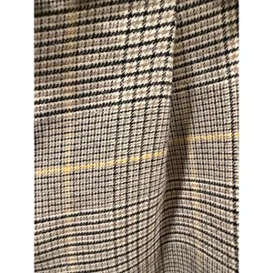 Ann Taylor Cropped Dress Pants Glen Plaid Belted Tapered Tan Preppy Womens 4P‎ thumbnail 5
