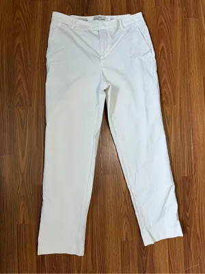 Vince Cotton White Chinos Preppy Costal Neutral Pants 4 thumbnail 2