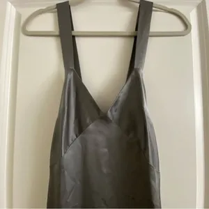 Michelle Mason Cross Back Slit Maxi Dress - Womens Size 2 Gunmetal NWT thumbnail 2