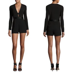 Diane von Furstenberg DVF Kyara Tuxedo Romper Black NWT Size 12 thumbnail 8