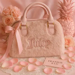 Juicy Couture Semi Charmed Faux Fur Mini Satchel Crossbody Blush NWT thumbnail 3