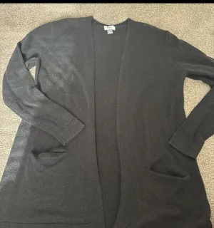 Black Long Cardigan  thumbnail 2