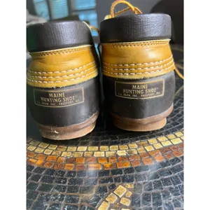 L.L. Bean Maine Hunting Shoe Duck Shoes 10M | Made in USA | Brown Leather Rubber thumbnail 3