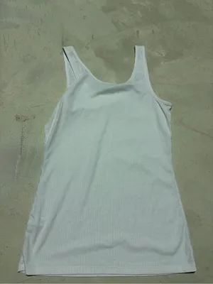Athleta White Ribbed Tank Top Women medium thumbnail 6