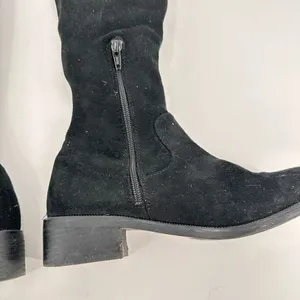 Aldo Women's Suede‎ Flat Lace Pull On Round Toe Over The Knee Boots Black Size 8 thumbnail 5