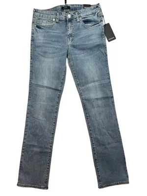 True Religion Billie Big T Jeans Mid Rise Straight Light Wash 206578 Women's 31 thumbnail 1