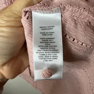 Frye Women's Textured Peasant Dusty Rose Top Aztec Pattern‎ Blouse Medium Boho thumbnail 9