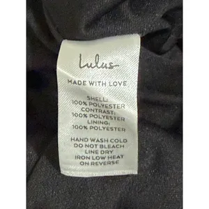 Lulus Womens Black Sequin Surplice V-Neck Spaghetti Strap‎ Romper Size M thumbnail 4