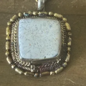 Vintage paisley silk scarf pendant necklace thumbnail 2