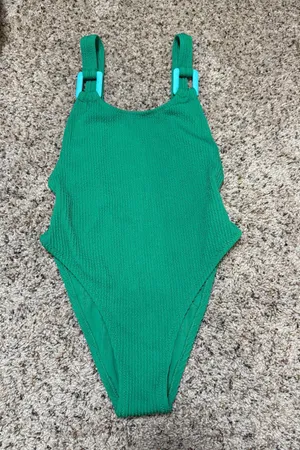 Aerie Green One-Piece Cheekiest Swimsuit thumbnail 1