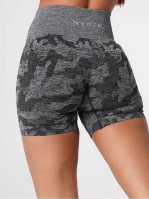 NVGTN Black Camo Seamless Shorts Women’s Medium thumbnail 1