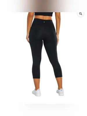 NWOT GapFit Women's Cropped Legging Black Size L thumbnail 5