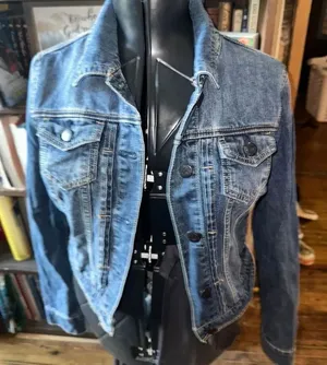 Aeropostale denim distressed L normcore basic classic jacket thumbnail 1