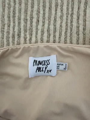 Princess Polly Cream Crop Top thumbnail 5