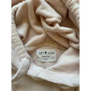 Soft Serve Cozy Cream Hoodie Pullover Sweatshirt‎ Casual Loungewear Small thumbnail 2
