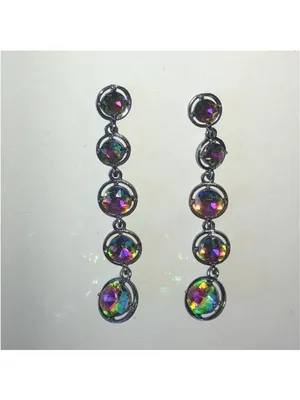 Aurora Crystal Rainbow Drop Earrings thumbnail 2