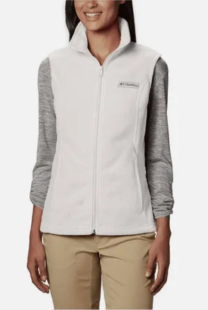 Columbia Benton Springs white full zip vest Activewear Athleisure Size Large thumbnail 1