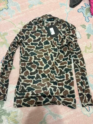 Camo sheer top Green thumbnail 1