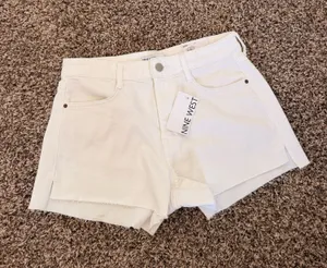 Nine West White Denim Shorts thumbnail 1