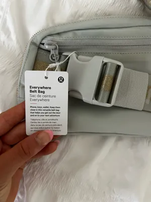 Lululemon Everywhere Belt Bag 1L Grey with Gold zippering thumbnail 3