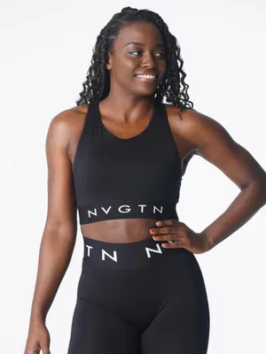 NVGTN Trilogy Black Sports Bra Small thumbnail 3