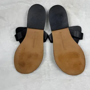Rebecca‎ Minkoff Black Leather O-Ring Studded Thong Slide Sandals Womens 6M thumbnail 10