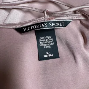 Victoria's Secret Satin Midi Slip Dress Adjustable Tie Straps Light Pink Medium thumbnail 6