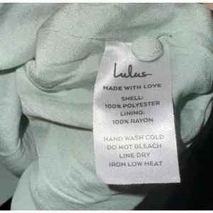 New‎ Lulus NW Tomorrow & Always Light Sage Green Burnout Floral Mini Dress Large thumbnail 7