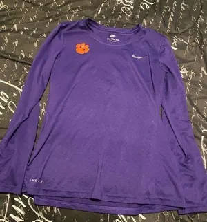 long sleeve purple dri-fit shirt thumbnail 1