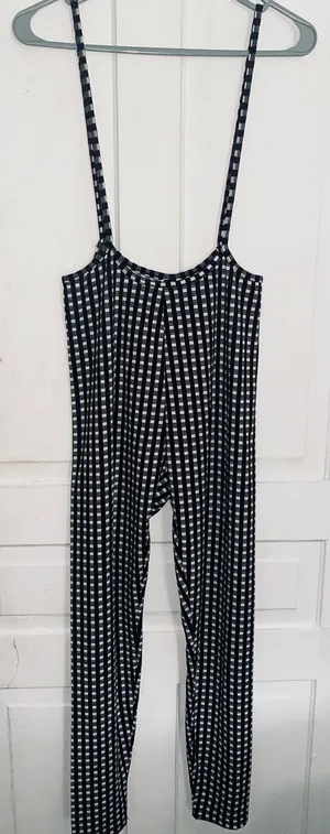 SheIn Black and White Gingham Strappy Jumpsuit thumbnail 1