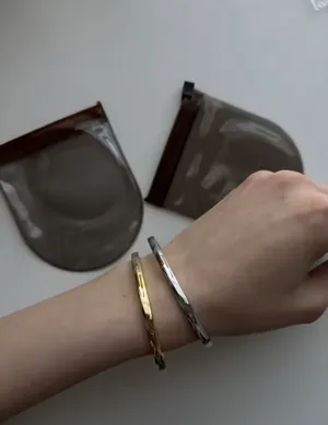 Gold bangle non tarnish minimalist and elegant thumbnail 4