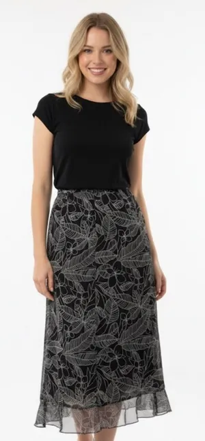 Choices size medium black & white maxi skirt thumbnail 1
